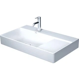 Afbeelding van Duravit durasquare wastafel 800 mm wit hoogglans kraanvlak zonder kraangat wondergliss 23488000701