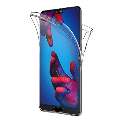 Afbeelding van AICEK Huawei P20 hoesje, full body 360 graden transparante siliconen hoes voor Bumper Covers Clear Case (5,8 inch)