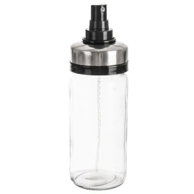 Afbeelding van Qlux Metalen Olie Sprayfles Glas 244 ml