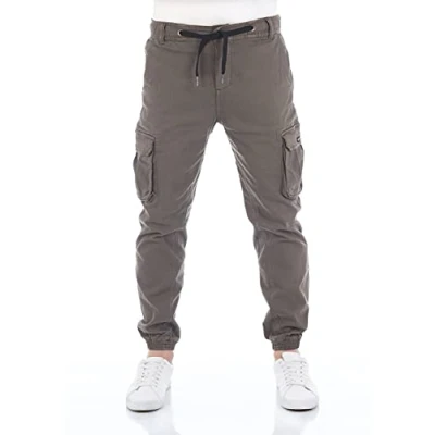Afbeelding van riverso RIVHugo Cargobroek voor heren, regular fit, cargobroek, vrijetijdsbroek, katoenen zakken, stretch, outdoor, zwart, groen, beige, olijf, w30, w31, w32, w33, w34, w36, w38, w40, w42