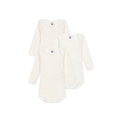 Afbeelding van Petit Bateau BABY Unisex 3 PACK Body white/multucoloured voor kinderen, Maat: 95, White/multu coloured
