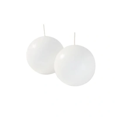 Afbeelding van CERIA DI GIORGIO risthø kaarsen bollen, was, wit, 8 x cm, 4 stuks