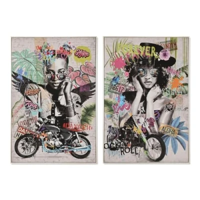 Afbeelding van Schilderij Home ESPRIT Modern Stads 80 x 3,5 120 cm (2 Stuks)