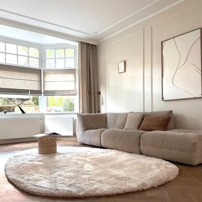 Afbeelding van Organisch hoogpolig vloerkleed Odelia beige/wit Interieur05 160 x 230 cm (M)