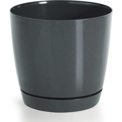 Afbeelding van Prosperplast plantenpot/bloempot kunststof antraciet D24 x H22 cm Plantenpotten