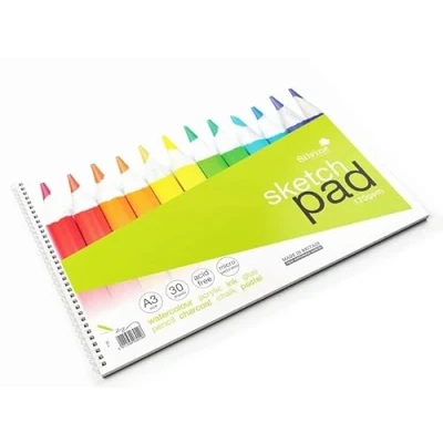 Afbeelding van Silvine A3+draadgebonden schetsblok. 60 pagina&#039;s (30 vellen) 170gsm glad cartridge papier. Ref 473