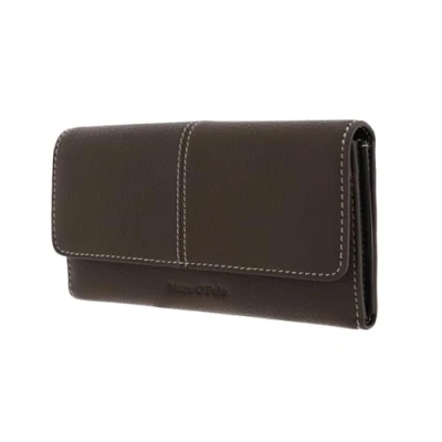 Afbeelding van Marc O&#039;Polo Leren Portemonnee Combi Wallet Nutshell Brown Bruine