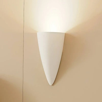 Afbeelding van Wandlamp Lindby Pascali, hoogte 42 cm, wit, gips