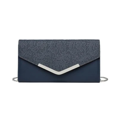 Afbeelding van Miss Lulu Lh1756 Gy Bagage Messenger Bag, Blauw kant, Small