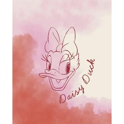 Afbeelding van Komar Artprint Disney Daisy Duck Watercolours 40 x 60 cm (breedte hoogte) kinderkamer, decoratie (set)