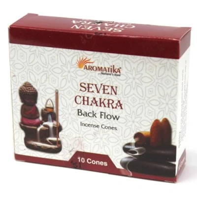 Afbeelding van Aromatica Backflow Wierook Kegels 7 Chakra&#039;s 120