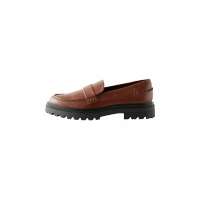 Afbeelding van Next Regular FIT Forever Comfort Chunky Passform Instappers, Dames, Maat: 41, Mottled brown Pu