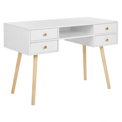 Afbeelding van Beliani Bureau LEVIN Wit mdf