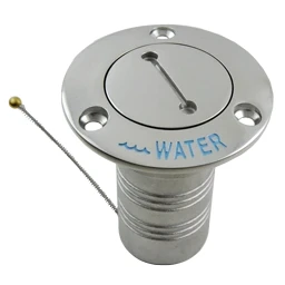 Afbeelding van Rvs dekvuldop &#039;gas&#039; slangaansluitingdiameter 38mm flensdiameter 76mm 0graden model