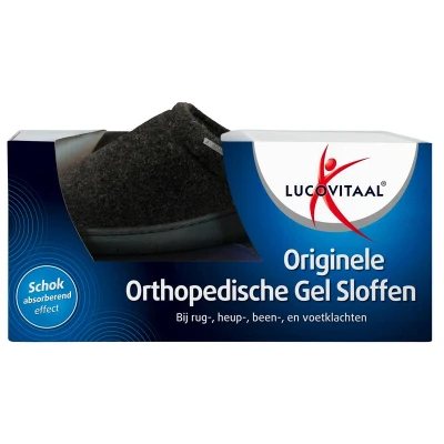 Afbeelding van Lucovitaal Originele Orthopedische Gel Sloffen 40 41 Zwart