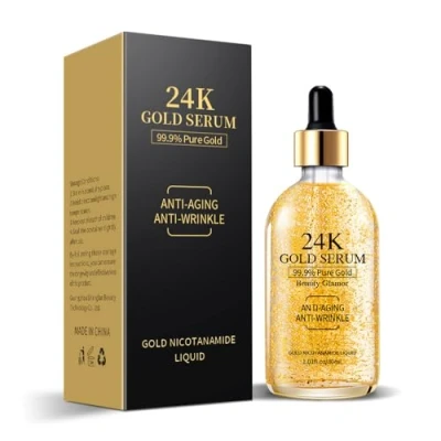 Afbeelding van 24k Gold Serum voor gezicht, huidbevochtiging Anti veroudering roodheid Acne behandeling Essence crème donkere vlekken en fijne lijntjes,huidverzorging Nicotinamide (30ml)