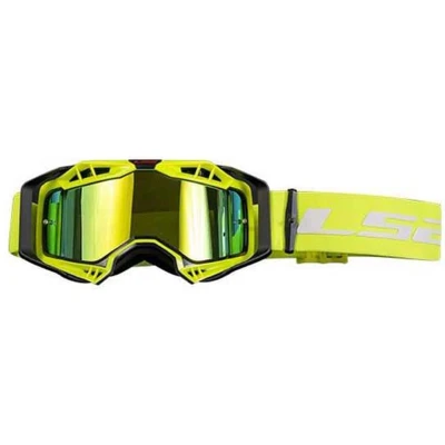 Afbeelding van LS2 crossbril Aura Pro geel met iridium vizier