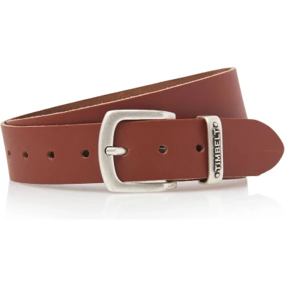 Afbeelding van Timbelt cognac leren riem jeans 100% leder Maat 85 Totale lengte 100 cm