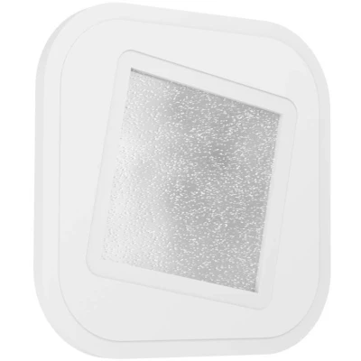 Afbeelding van EGLO LED plafondlamp Macchioni, plafonnière met kristaleffect, opbouwlamp voor keuken en kantoor, keukenlamp van metaal kunststof in wit, neutraal 20x20 cm