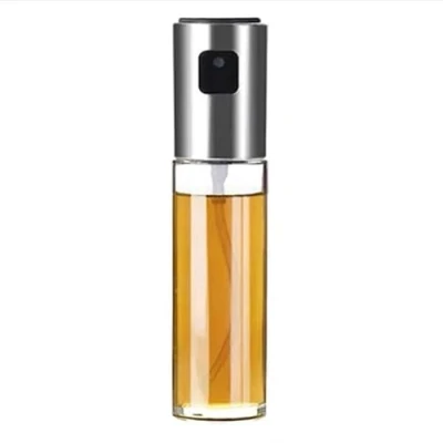 Afbeelding van INF Oliespuitfles, RVS en glazen spuitfles voor olie/azijn, 100 ml