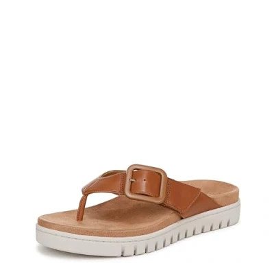 Afbeelding van Vionic Uptown Marin Teenslippers voor dames, Tan Tmb Leer, 38.5 EU