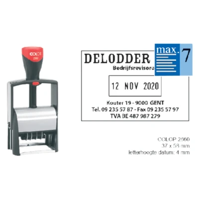 Afbeelding van Woord datumstempel Colop 2660 personaliseerbaar 37x58