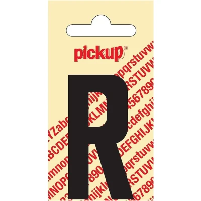 Afbeelding van Plakletter Nobel Sticker zwarte letter R Pickup