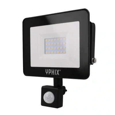 Afbeelding van Yphix Led Schijnwerper Met Bewegingsmelder Pro 50w 4000k Ip44 Buitenlamp Bewegingssensor LEDdirect.nl