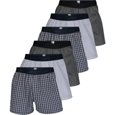 Afbeelding van JBS 6ER PACK Boxershort Grau blau, Heren, Maat: Medium, blau