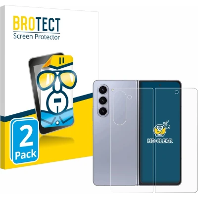 Afbeelding van BROTECT Screenprotector voor Samsung Galaxy Z Fold 5 (Voor+Achter) Folie Beschermfolie transparant (2 Stuks)