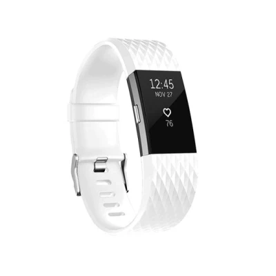 Afbeelding van Fitbit Charge 2 siliconen bandje Maat: Large Wit