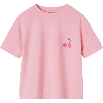 Afbeelding van Vertbaudet Meisjesshirt &quot;Flower Power&quot; met ruches op de mouwen