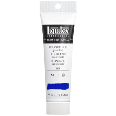 Afbeelding van Liquitex 1045380 Professional Heavy Body acrylverf in kunstenaarskwaliteit met uitstekende lichtechtheid en boterachtige consistentie 59ml tube, Ultramarine Blue (Green Shade)