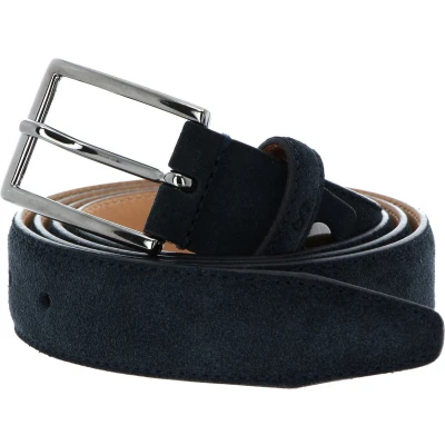 Afbeelding van SADDLER Leren Riem Falkenberg Belt W90 Navy Blauw