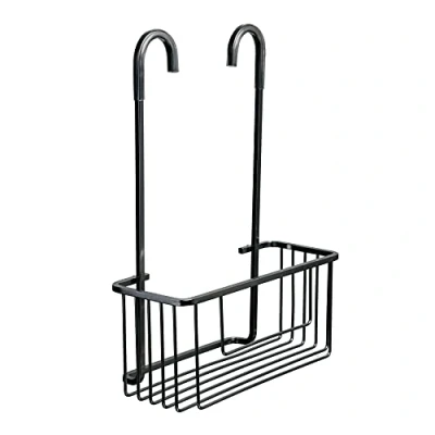Afbeelding van Tatay Doucheplank met aluminium hanger, 100% roestvrij staal, geanodiseerd aluminium, modern design, zwart, 28 x 12,8 38,5 cm