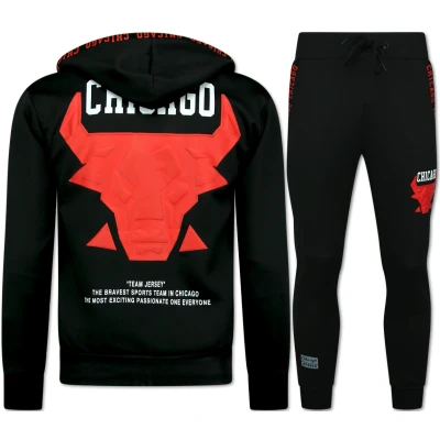 Afbeelding van Bull Huispak Heren Volwassenen Chicago Trainingspakken Joggingpak 5231 Zwart