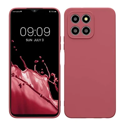 Afbeelding van kwmobile telefoonhoesje geschikt voor Honor X8 5G / X6 70 Lite Hoesje smartphone Precisie camera uitsnede In donkerroze