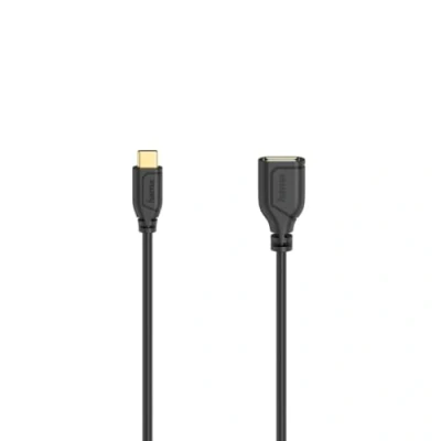 Afbeelding van Hama Usb C Otg Kabel Flexi Slim 2.0 480 Mbit/S Zwart 0,15 M