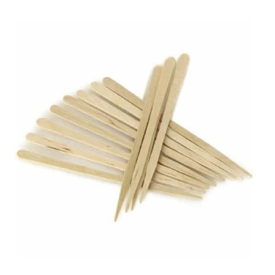Afbeelding van 206 Eyebrow Small Wooden Wood Tongue Depressors Spatulas Wax Waxing Tatoo Sticks by Plain