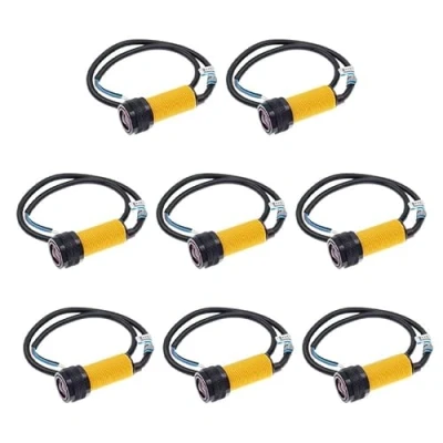 Afbeelding van 8 stuks E18 D80NK Infrarood Obstacle Avoidance Foto elektrische Sensor Proximity Switch 3 80cm Detection Range