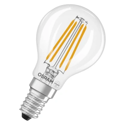 Afbeelding van OSRAM LED lamp Star Globe P40 Filament, 6500 K koel wit daglicht, 3,4 W, E14, helder, 470 lm, voor tafel en pendelarmaturen, 15.000 uur