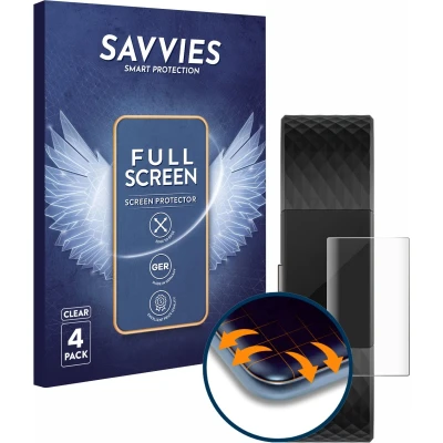 Afbeelding van Savvies Screenprotector voor Fitbit Charge 2 Folie Beschermfolie transparant volledig dekking (4 Stuks)