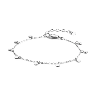 Afbeelding van Armband Rondjes Zilver 1,1 mm 19 cm