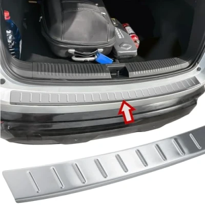 Afbeelding van RECAMBO Bumperbescherming roestvrij staal mat geborsteld met textuur compatibel Renault Austral BJ vanaf 2022 styling en bescherming voor de bumper
