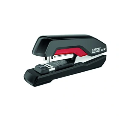Afbeelding van Bureaunietmachine Rapid Supreme full strip S27 30 vel zwart/rood
