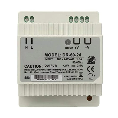 Afbeelding van DR 60 24 60W 24V Enkele Output Din Rail Voeding AC/DC Schakelende