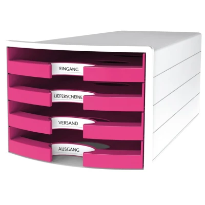 Afbeelding van Han Ha 1013 56 Ladenkast Impuls Met 4 Open Laden Roze