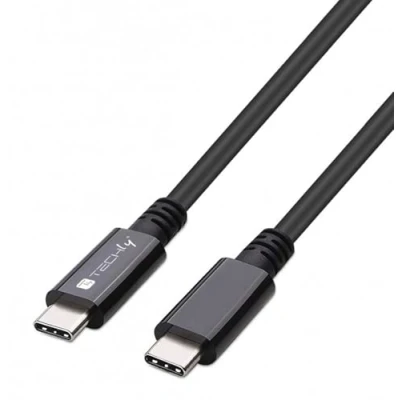 Afbeelding van TECHLY 362602 USB kabel 4 Gen 3 Type C™ Thunderbolt M/M E Mark 8K 40Gbps 100W PD 0,8m zwart
