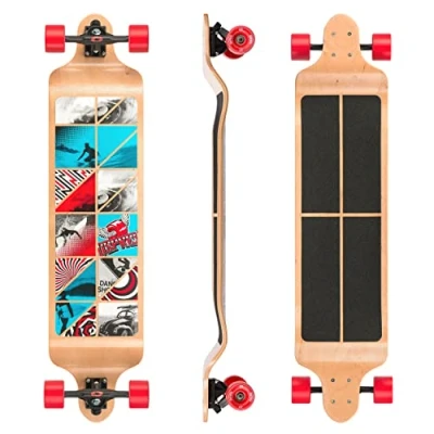 Afbeelding van Osprey Cube 41&quot; Twin Tip Longboard Skateboard Abec 9 De Perfecte Fusion van Snelheid en Stijl