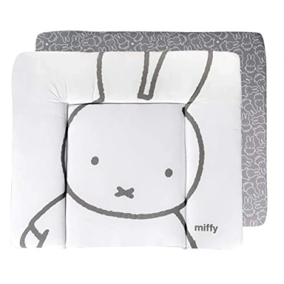 Afbeelding van Roba® Aankleedkussen miffy® Hase, weiß &amp; grau, 85 x 75 cm